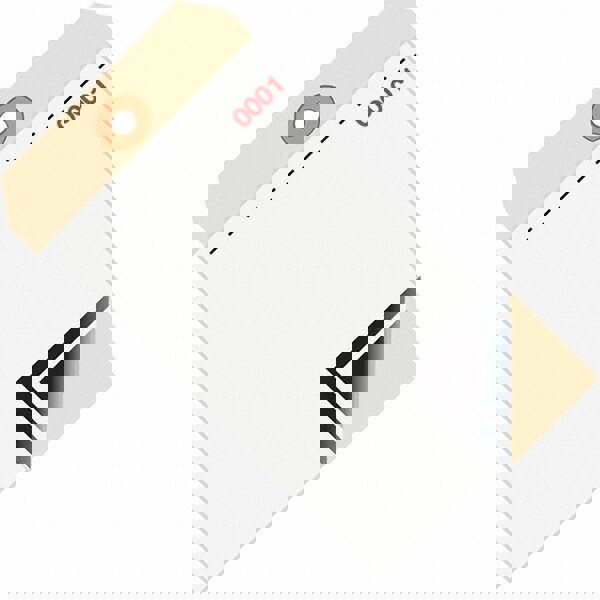 Blank Tag: 6-1/4'' High, Manila & White, Synthetic Paper